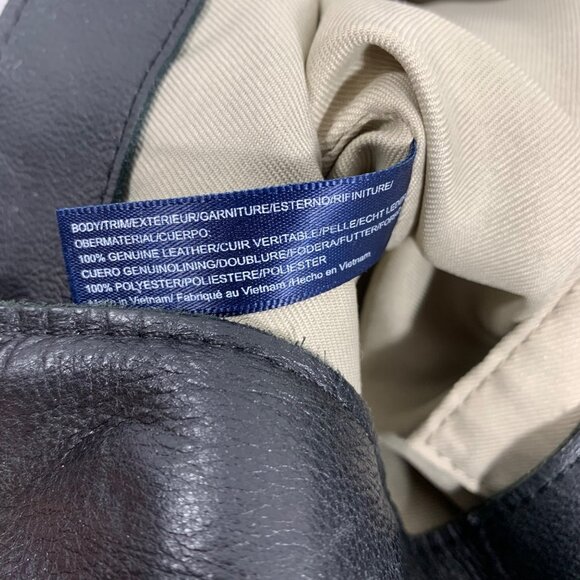 AMERICAN LEATHER CO Avery Sling Hobo Shoulder Bag Black Leather Tote EUC - Picture 12 of 13